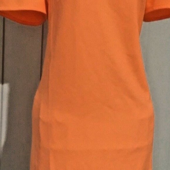 Ladies Dress Orange Short Sleeve Tailored Look Sz M(Au) NWT POPCHERRY Lbl - Picture 2 of 6